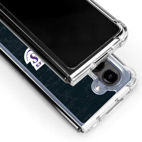 NBA Los Angeles Lakers Black Primary Logo Galaxy Z Fold5 5G Clear Case